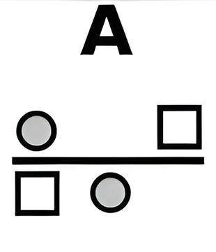 Which of the six figures below best fits in the missing field?