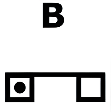 Which of the six figures below best fits in the missing field?